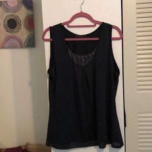 The Limited midnight blue and shine sleeveless top